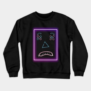 Funny Emot Neon Sad Crewneck Sweatshirt